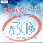 Khuyến mãi Mobifone tặng 50% giá trị thẻ nạp ngày 3/3/2017