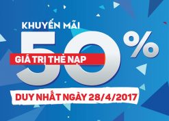 Mobifone khuyến mãi tặng 50% thẻ nạp