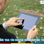 Kiểm tra tài khoản sim 4G mobifone trên ipad