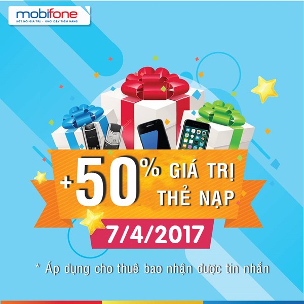 Mobifone khuyến mãi ngày 7/4/2017 