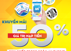 Mobifone khuyến mãi ngày 14/7 tặng 50% thẻ nạp