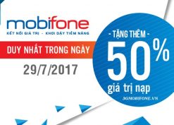 Thông tin Mobifone khuyến mãi ngày 29/7/2017