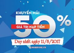 Thông tin Mobifone khuyến mãi ngày 11/8/2017