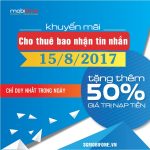 Chương trình Mobifone khuyến mãi ngày 15/8