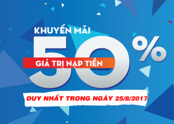 thông tin Mobifone khuyến mãi ngày 25/8/2017