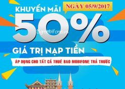 Chương trình Mobifone khuyến mãi ngày 5/9/2017