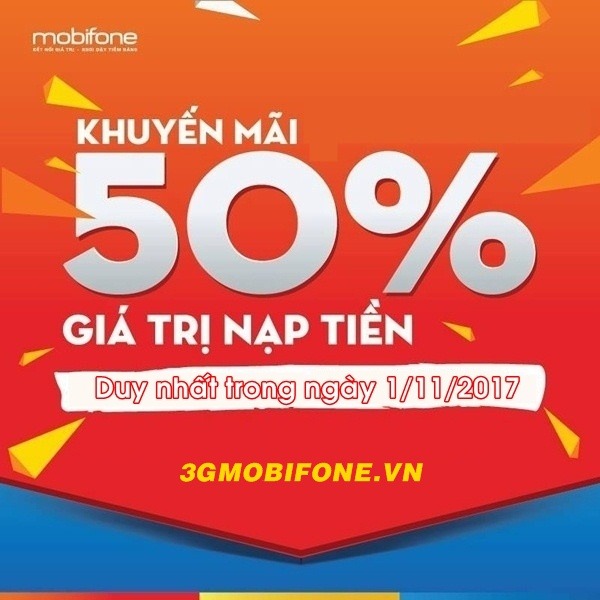 Chương trình Mobifone khuyến mãi ngày 1/11