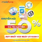 Chương trình Mobifone khuyến mãi ngày 27/10