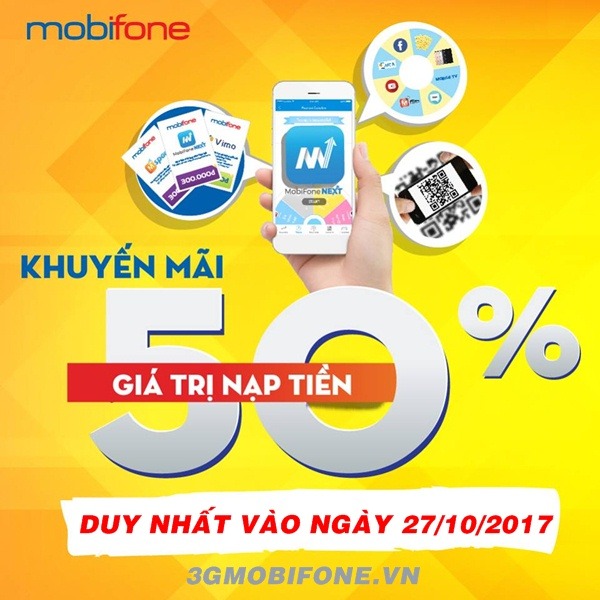 Chương trình Mobifone khuyến mãi ngày 27/10