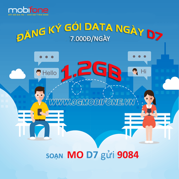 Đăng ký gói D7 Mobifone nhận 1,2GB/ngày