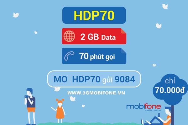 Đăng ký gói HDP70 Mobifone