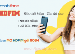 Đăng ký gói cước HDFIM Mobifone nhận 3GB data, Xem phim không giới hạn data