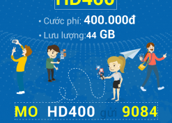 Cách đăng ký gói HD400 Mobifone nhận ngay 44GB Data 4G chỉ 400.000đ