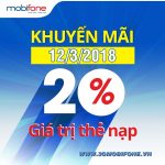 Chương trình Mobifone khuyến mãi 12/3/2018