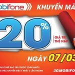 Chương trình Mobifone khuyến mãi ngày 7/3/2018