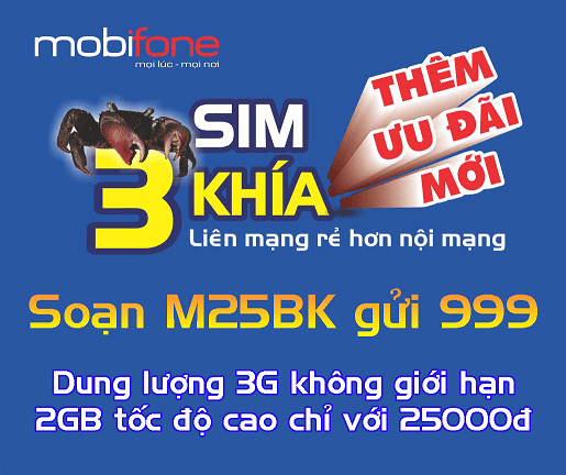 Đăng ký gói cước M25BK Mobifone