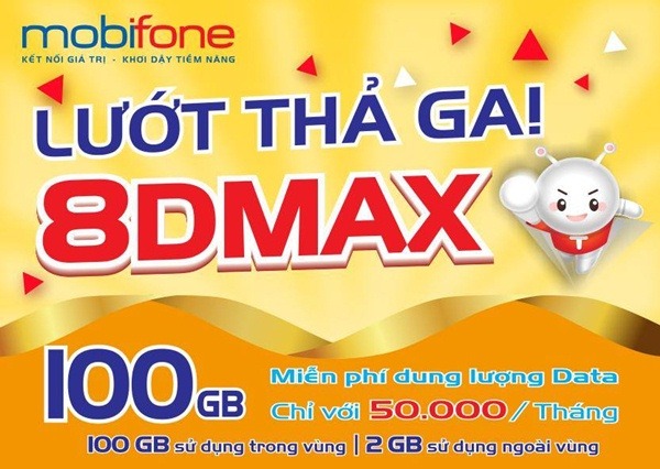 Đăng ký gói 8DMAX Mobifone