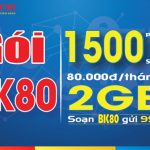 Cách đăng ký gói BK80 Mobifone