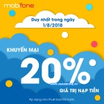 Chương trình Mobifone khuyến mãi Ngày Vàng 1/8