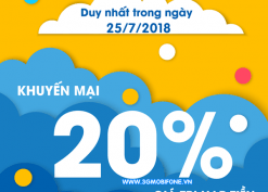 Chương trình Mobifone khuyến mãi ngày 25/7/2018