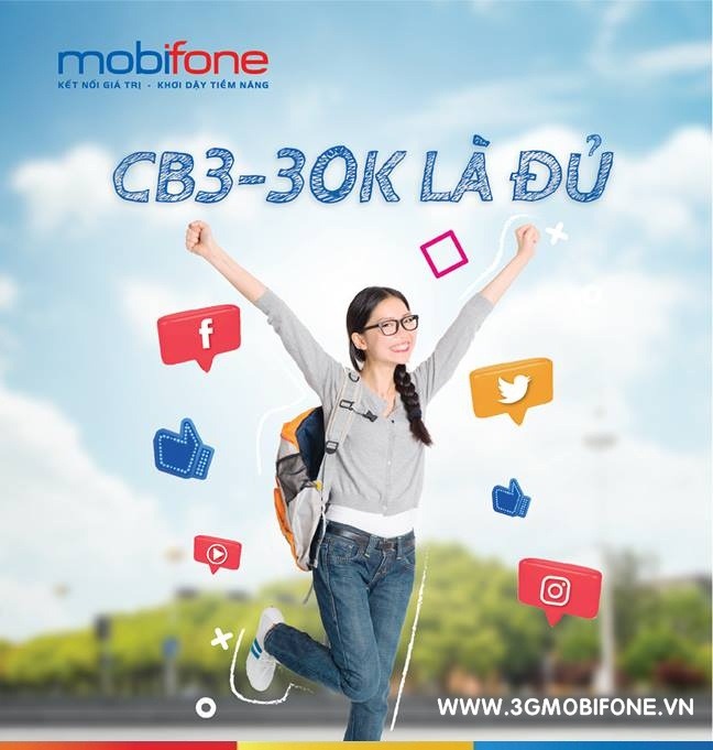 Cách đăng ký gói cước CB3 Mobifone