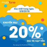 Chương trình Mobifone khuyến mãi Ngày Vàng 5/9/2018