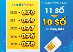 Cập nhật Lịch chuyển Sim 11 số về 10 số Mobifone