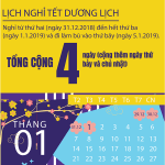 Lịch nghỉ Tết dương lịch 2019