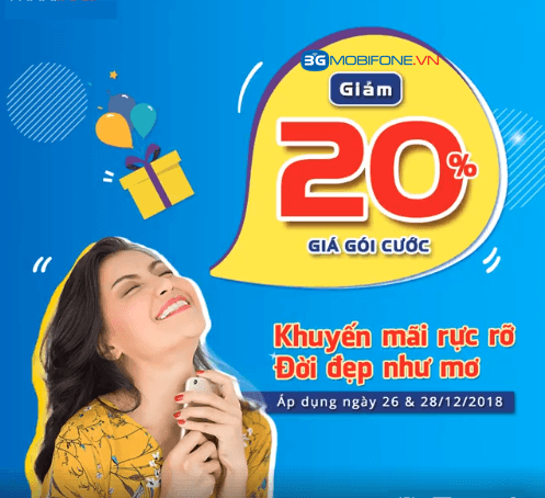 Mobifone khuyến mãi giảm cước đăng ký 3G/4G