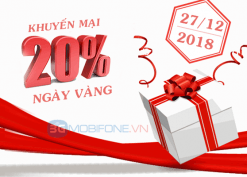 Chương trình Mobifone khuyến mãi ngày vàng 27/12/2018