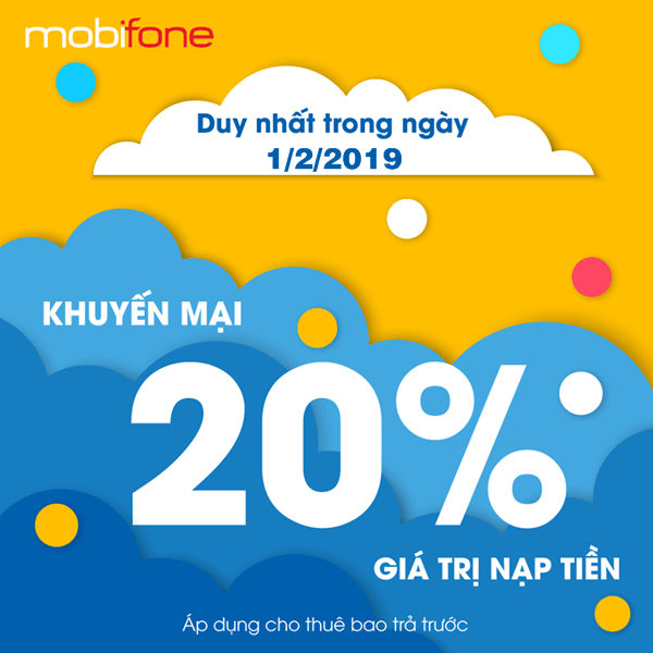 Mobifone khuyến mãi ngày 1/2/2019