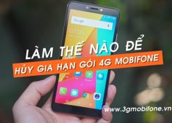 Hủy gia hạn gói cước 4G Mobifone