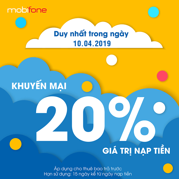 Mobifone khuyến mãi ngày vàng 10/4/2019