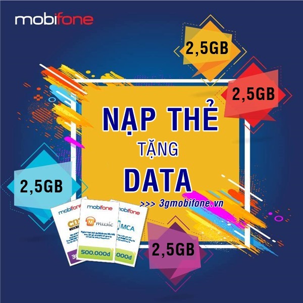 Hấp dẫn: Nạp thẻ cào Mobifone nhận ngay 2,5GB Data tốc độ cao