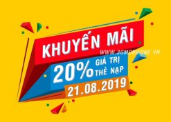 Mobifone khuyến mãi ngày 21/8/2019 tặng 20% thẻ nạp