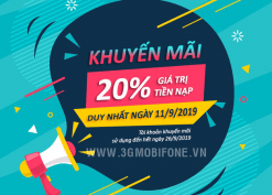 Mobifone khuyến mãi ngày 11/9/2019