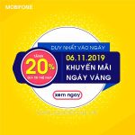 Mobifone khuyến mãi ngày 6/11/2019 tặng 20% thẻ nạp