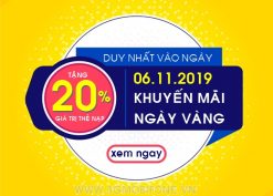 Mobifone khuyến mãi ngày 6/11/2019 tặng 20% thẻ nạp