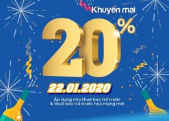 Mobifone khuyến mãi ngày 22/1/2020 ưu đãi 20% thẻ nap toàn quốc