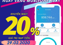 Mobifone khuyến mãi ngày 29/2/2020