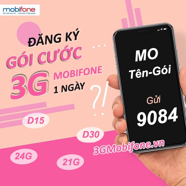 Cách đăng ký 3G Mobifone 1 ngày