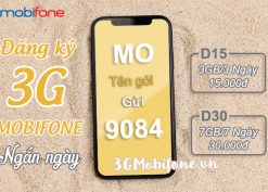 Cách đăng ký gói cước 3G Mobifone 3 ngày, gói cước 3G Mobifone 7 ngày