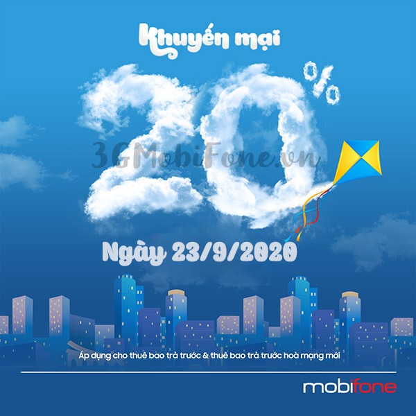 Khuyến mãi Mobifone ngày 23/9/2020 ưu đãi ngày vàng toàn quốc