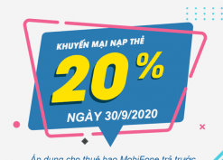 Mobifone khuyến mãi ngày 30/9/2020 ưu đãi ngày vàng toàn quốc