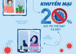 Mobifone khuyến mãi ngày 4/8/2021 ưu đãi 20% giá trị tiền nạp bất kỳ