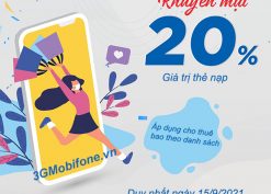 Khuyến mãi Mobifone ngày 15/9/2021 ưu đãi 20% giá trị tiền nạp