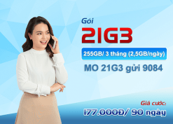 Đăng ký gói cước 21G3 Mobifone nhận data khủng dùng thả ga 3 tháng