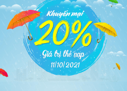 Khuyến mãi Mobifone 10/11/2021 ưu đãi 20% tiền nạp bất kỳ