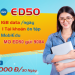 Đăng ký gói cước ED50 Mobifone nhận ngay ưu đãi khủng