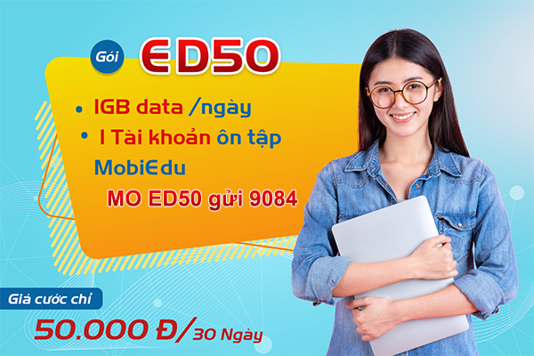 Đăng ký gói cước ED50 Mobifone nhận ngay ưu đãi khủng 